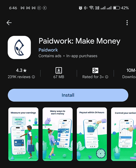Download the app from plat store