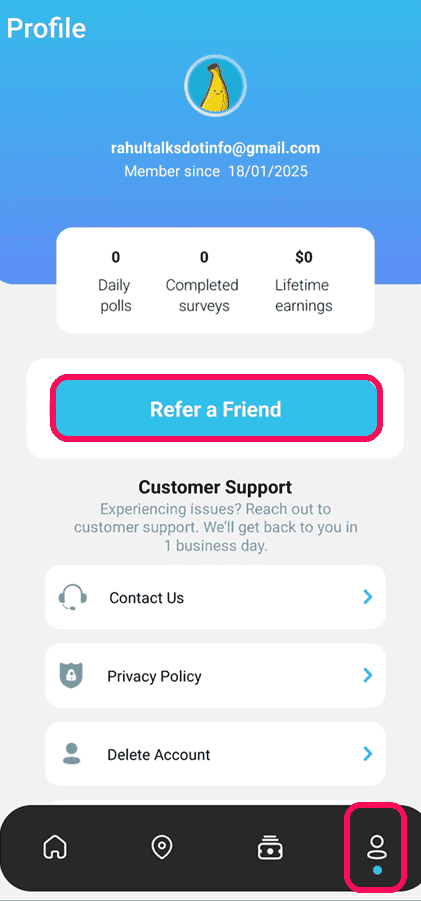 Refer a friend to earn referal income