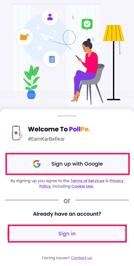 Sign up with Google