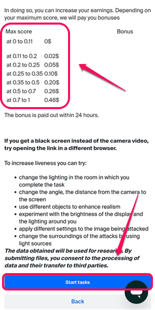 Task details in toloka app